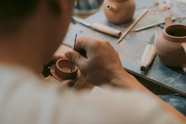 ceramics, ceramic painting, handicraft, earthenware, artisan, ceramics, ceramics, ceramics, ceramics, ceramics, handicraft, handicraft, artisan, artisan. Silica dust and ventilation in a Toronto condo pottery studio