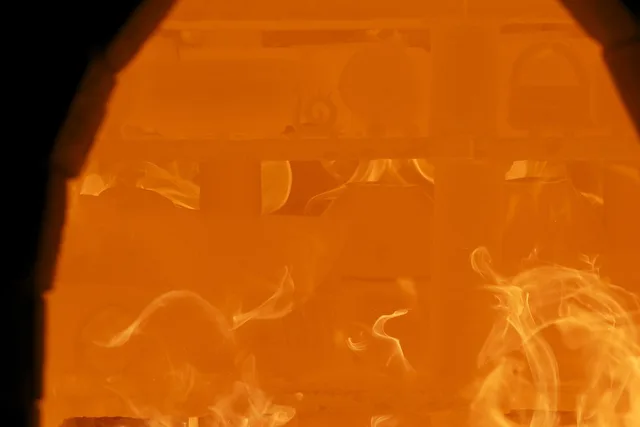 fire, wood fire, flames, ceramic, burn. Skutt vs L&L Kilns: Home Studio Brand Differences