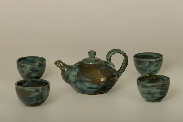 jug, cups, ceramic, pottery, blue, pottery, pottery, pottery, pottery, pottery