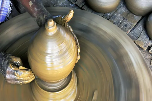potter, clay potter, clay, pottery, craft, work, handmade, handicraft, ceramic, creativity, hand
