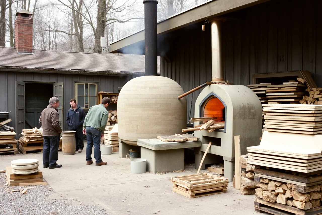 Wood kiln firing outside a university ceramics annex (Why do firing method and studio size limit what home pottery can achieve?)